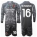 AC Milan Mike Maignan #16 Keeper Hjemmedraktsett Barn 2024-25 Langermet (+ Korte bukser)